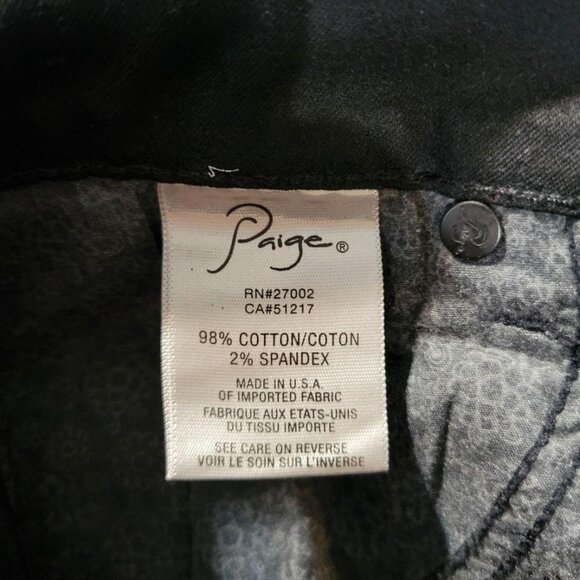 Paige Size 27 Black Verdugo Legging Mid Rise Skinny Leg Jeans - Picture 8 of 9